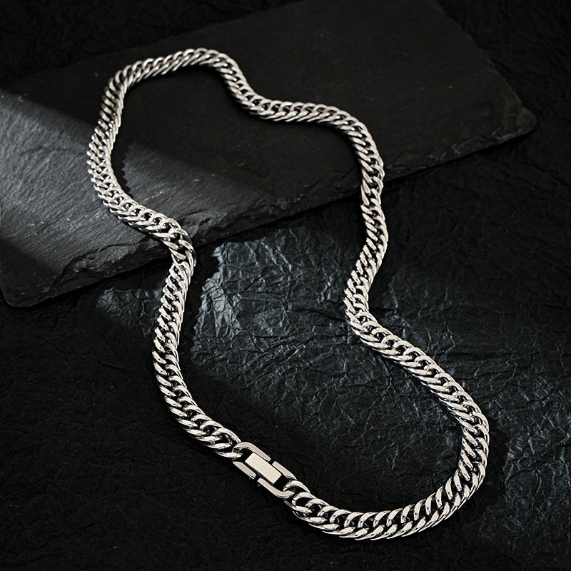 Men Accessories Neck Chain - 7mm correntes cubanas de aço inoxidável