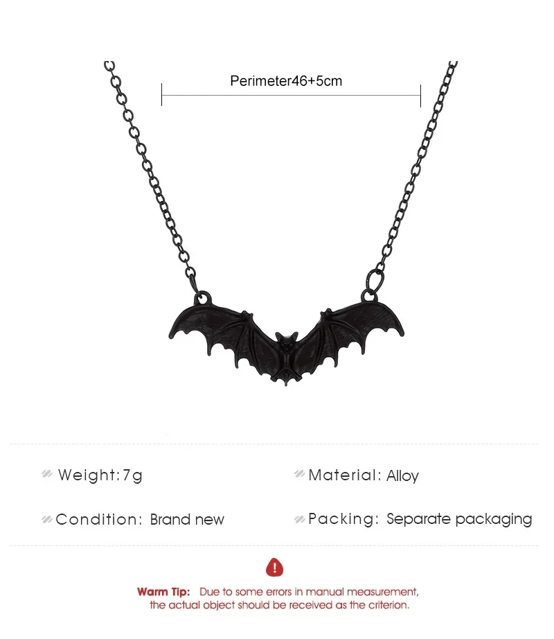 Punk Bat Shaped Colar Pingente - Men Accessories Neck Chain avaliação e preço