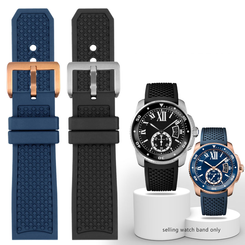 23mm 24mm Fluororubber Watchba - Men'S Accessories Cartier avaliação e preço