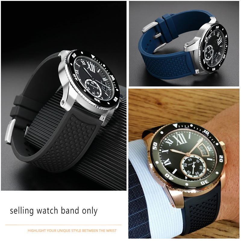 23mm 24mm Fluororubber Watchba - Men'S Accessories Cartier avaliação e preço